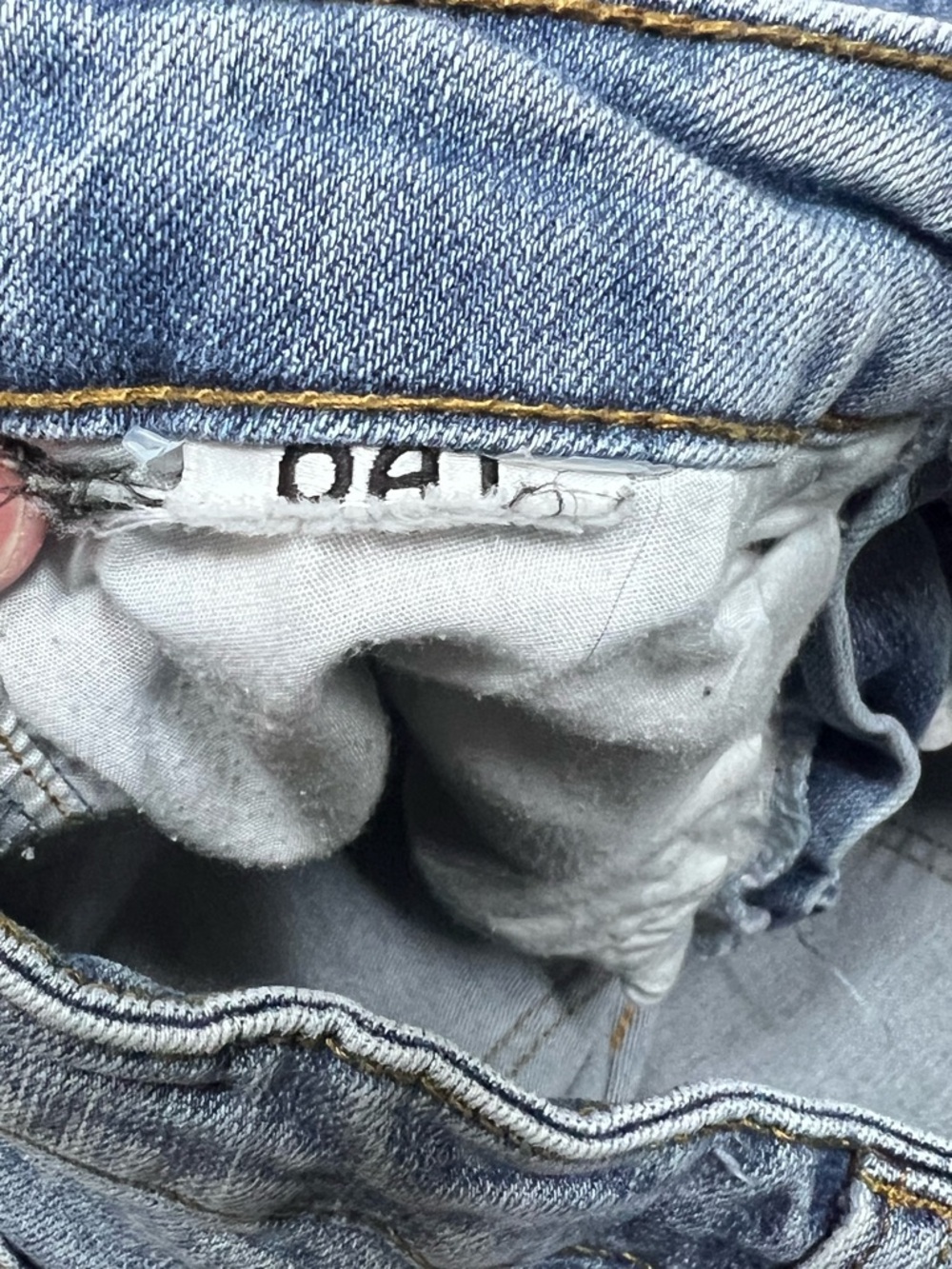 OAT New York Wide Leg Crop Jeans Raw Hem Distressed Blue Denim Size 6/28 - Picture 9 of 9